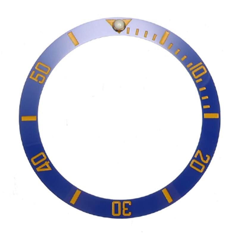 Recambio de bisel cerámico para reloj de 40mm, accesorio automático para relojes de hombre, negro/azul/Verde/dorado, Rolx: 40mm blue gold