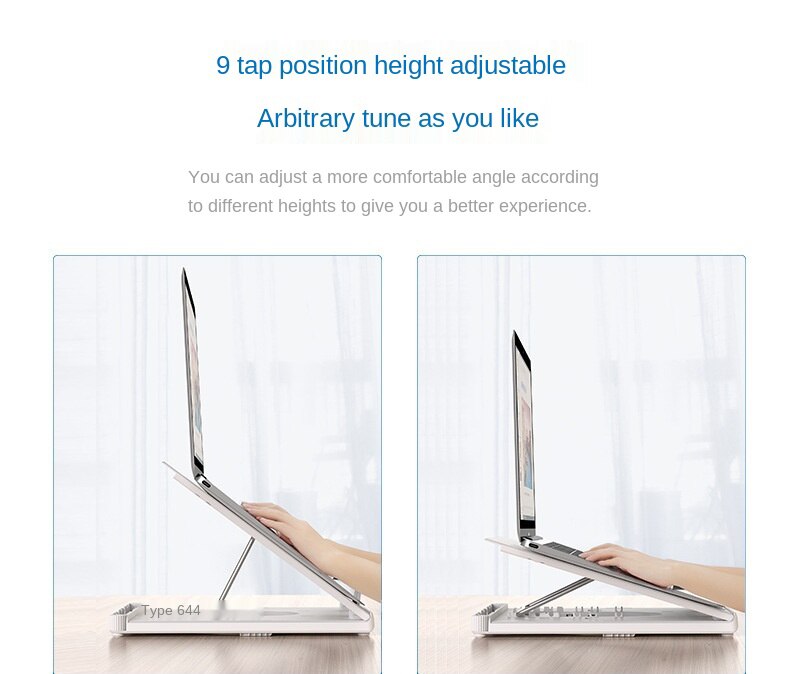 Laptop Stand Multifunctional Folding Lift Portable Laptop Stand Monitor Increase Rack Aluminum Alloy Base