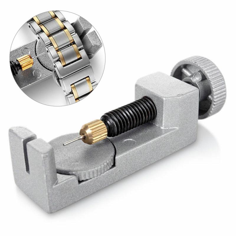 Klokke reparasjonsverktøysett klokkebånd og armbåndsfjerner justerbar med metall 3 pinner for urmaker