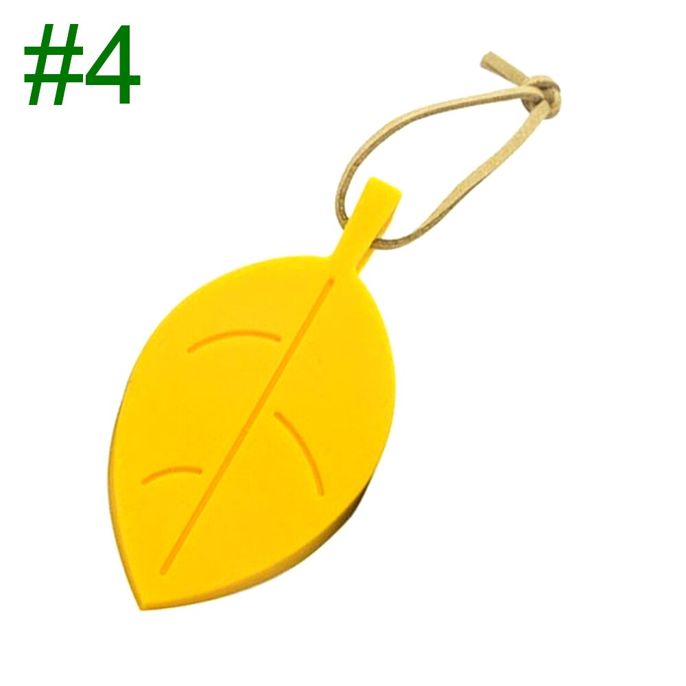 Leaf Style tope de protección de puerta de silicona, Protector de dedos de cuña, lindo dibujos animados silicona Flexible puerta ventana topes con cordón: Yellow