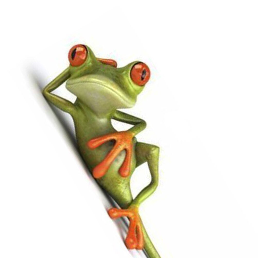 Car Styling 3D Car Stereo Frog Sticker Funny Cute Green Decal For Car-styling Automobile Window Decoration Accessories