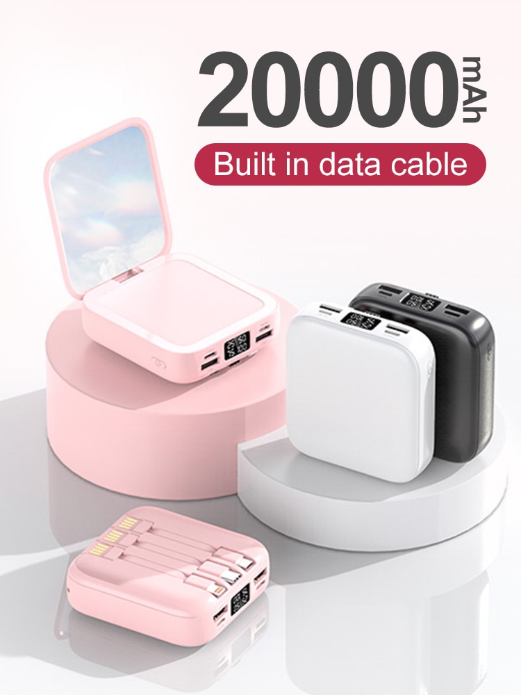 Mini Power Bank 20000Mah Powerbank Draagbare Power Bank Iphone12 13 Externe Batterij Snel Opladen Draagbare Batterij