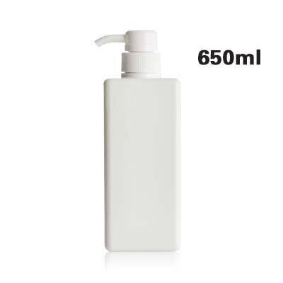 Trykk stil bærbar såpedispenser kjæledyr materiale bad flytende såpe flaske reise kosmetisk lotion beholdere flaske: Hvit 650ml