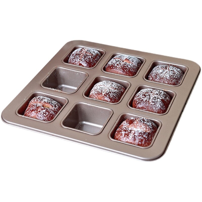 Square Brownie Baking Pan Cake Mold Non-stick Baking Pan Carbon Steel Outils Pâtisserie Bread Tray Cake Mold Kitchen Baking: Brownie Baking Pan 9