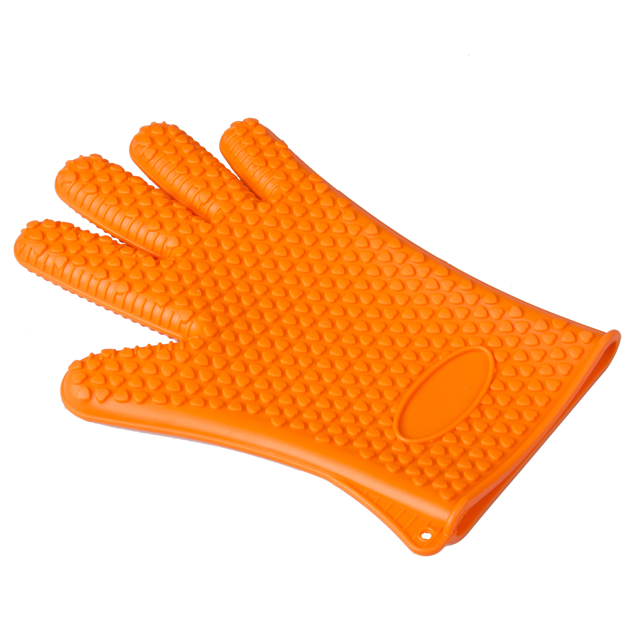 Nyeste køkken varmebestandig silikone handske ovn grydeholder bagning bbq madlavning opvaske handsker: Orange