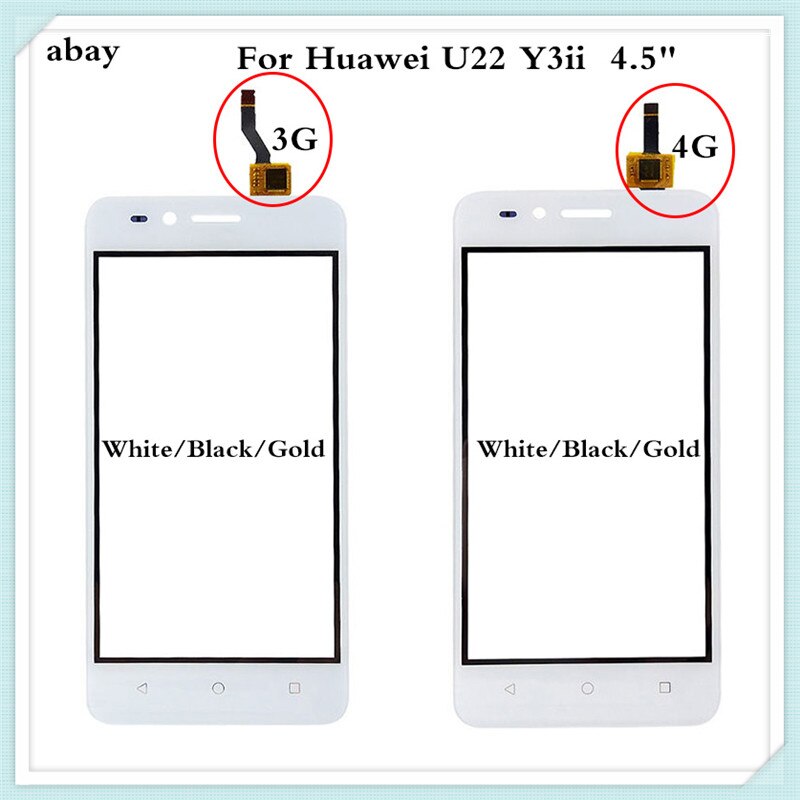 Touch Screen 4.5'' For huawei U22 Y3ii Y3 II Y3 2 LUA-U03 LUA-L03 LUA-U23 LUA-L13 LUA-L21 touch screen Glass Panel Replacement