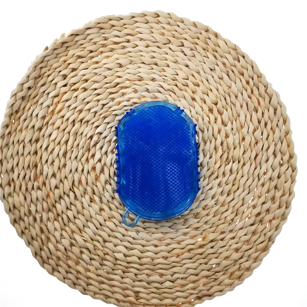 Gants de Massage en Silicone doux pour peler le corps, brosse de bain, gants exfoliants, brosse pour le bain, nouveauté: Blue