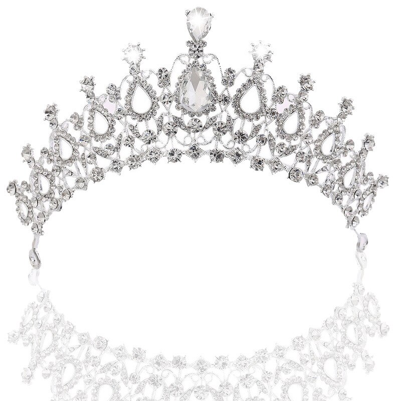 Crystal Wedding Bridal Sieraden Sets Vrouwen Tiara Kronen Bruid Earring Ketting Bruiloft Sieraden Accessoires