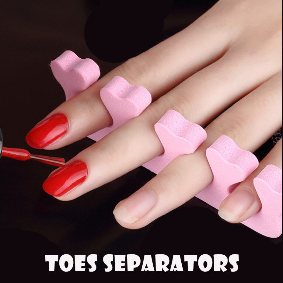 2pcs Soft Foam Sponge Toe Separator Finger Separator Nail Art Tools Feet Care Manicure Pedicure TR20