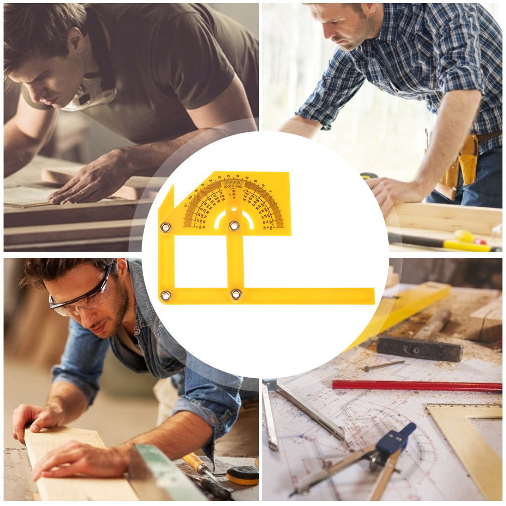 Protractor And Angle Finder Woodworking Measurement Tool 0° To 180° Angle Ruler Plastic Protractor Measuring Tool