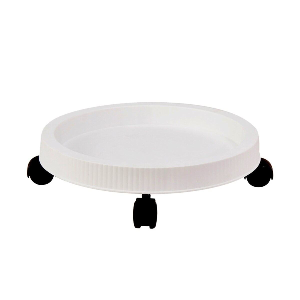 Vaso per fioriera per fragole vasi da fiori verticali impilabili in plastica vassoio per ruote universale supporto per piantine per piante per giardino domestico: White tray