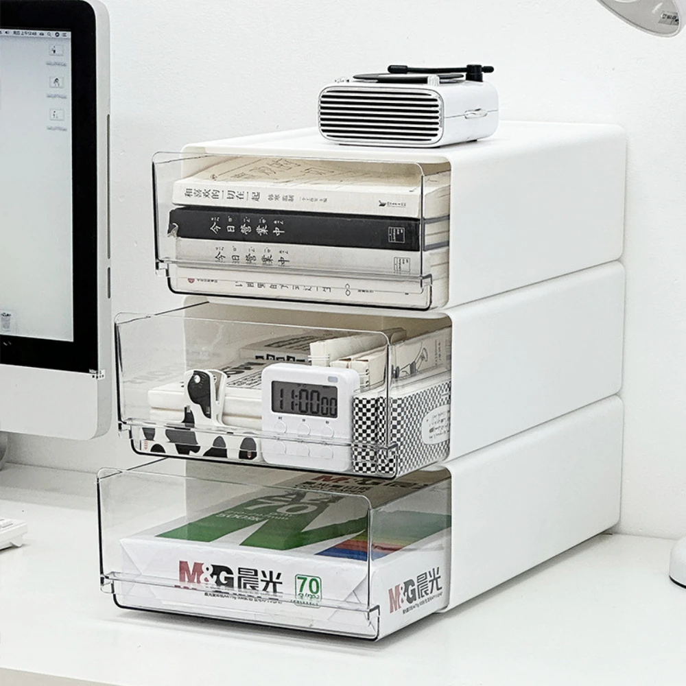 Organisator Lade Kantoor Transparant Bureau-organizer Laden Document Diversen Houder Desktop Make-up Laden Briefpapier Kasten