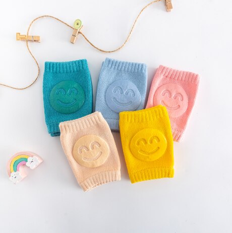Niños antideslizantes que gatean codo infantes bebé accesorios sonrisa rodilleras Protector de seguridad rodillera calentador de piernas niñas niños