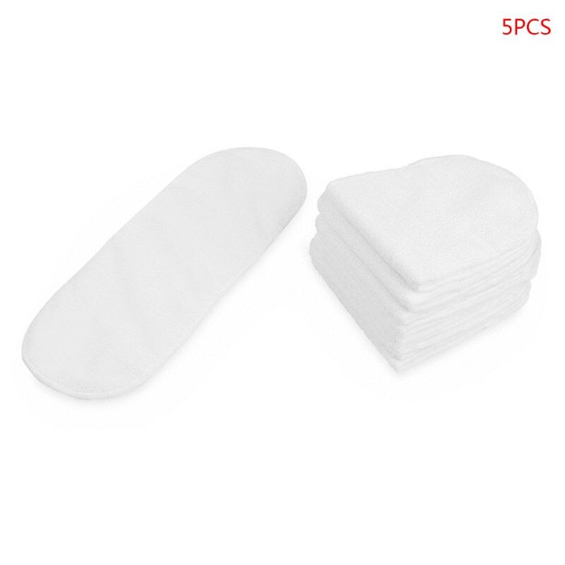 5 st/förpackning blöjfoder i mjuk tyg 2 lager återanvändbara absorberande inlägg för baby  d0af