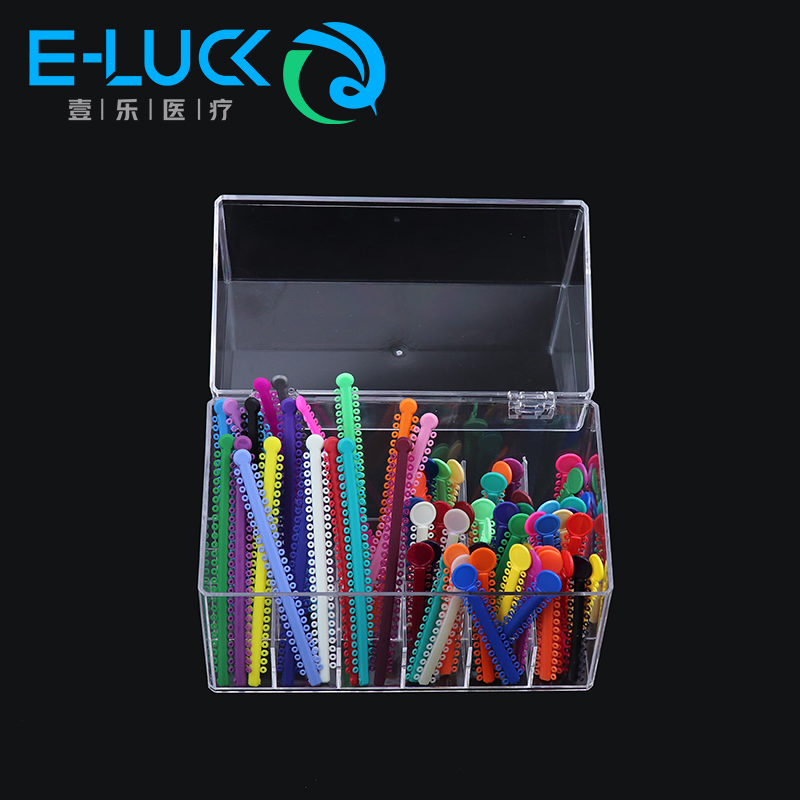 Dental Kieferorthopädie Power Chain Box Acryl Platzierung Ligatur Kette Halter Dental Elastische Power Chain Box