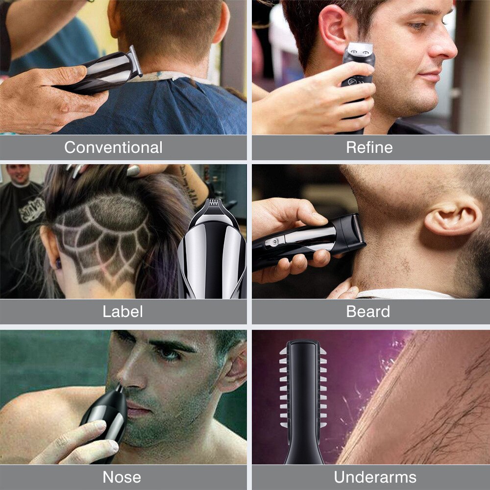 Hair Clipper 6 in 1Man Electric Hair Cutting Machine Hair Cutter Pro Hair Cutting Machine Rechargeable Hair Trimmer