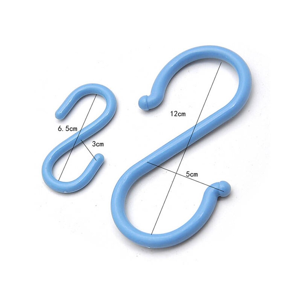 4/8pcs Practical Plastic Bucket Hook S Shape Clothing Rack Kitchen Railing S Hanger Kitchen Hooks