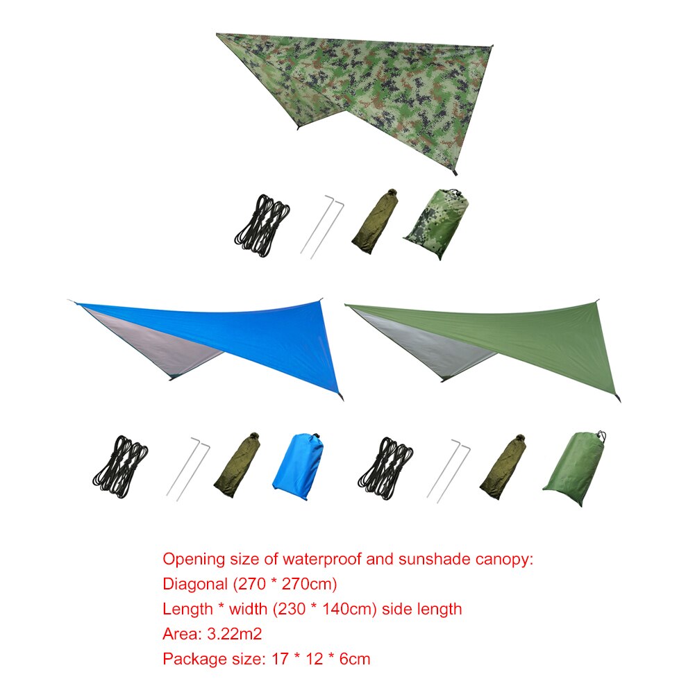 Camp Patio Canopy Awning Classic Texture Outdoor Picnic Mat Tent Multi-functional Practical Convenient Sunscreen Beach Pad: Camouflage