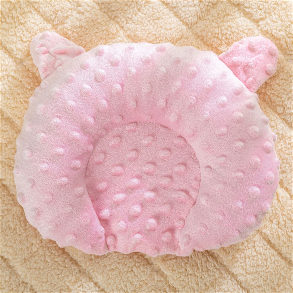 Beanie Velvet Massage Breathable Baby Pillow Solid Color Shaped Pillow Christmas Halloween Thanksgiving Easter Year: Pink
