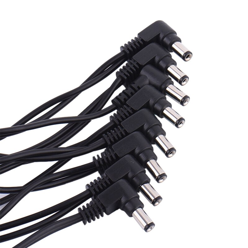 Electric Guitar Effect Pedal Daisy Chain Power Supply Cable 9V DC 1A Multi-Interface Connecting 1 to 6 Cable Splitter Cord Right