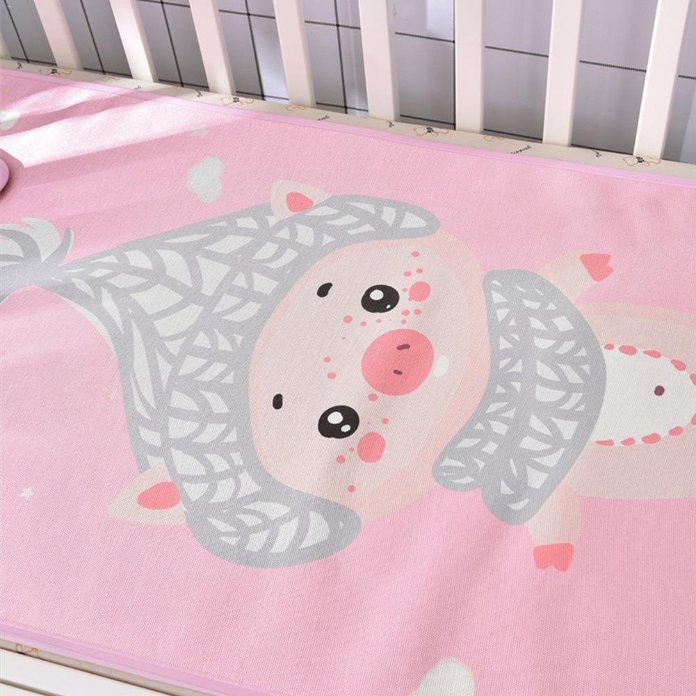 Baby Cartoon Cool Mat Ice Silk Mat With Pillow Set Air Conditioning Sleeping Mattress Summer Baby Falling Asleep