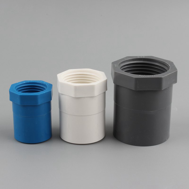 ID 20/25/32/40/50Mm Female Thread Straight Connector PVC Pipe Adapter Fish Tank Fittings Garden Irrigation Accessories