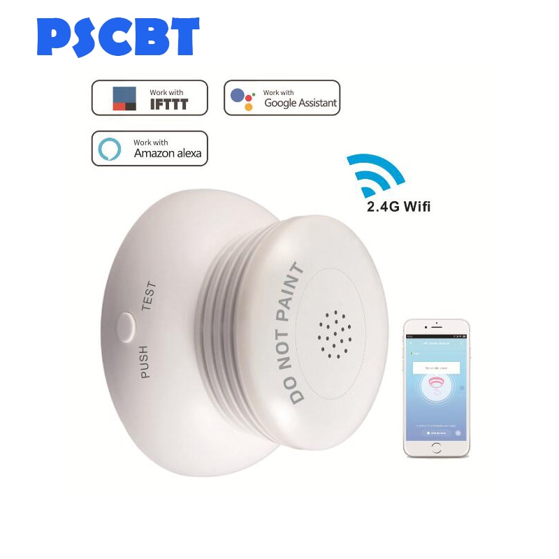 WIFI Rauchmelder Auto Zifferblatt Telefon Tuya Clever Heimat Anti-feuer Feuer Alarm Sensor Schutz App Nachricht Alarm Fernbedienung Kontrolle