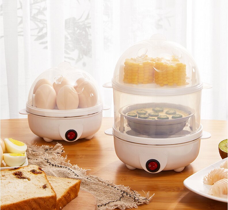 220V Electric Mini Portable Egg Boiler Machine 5 Holes Multifunctional Steamed Egg Custard Egg Boil Breakfas Machine