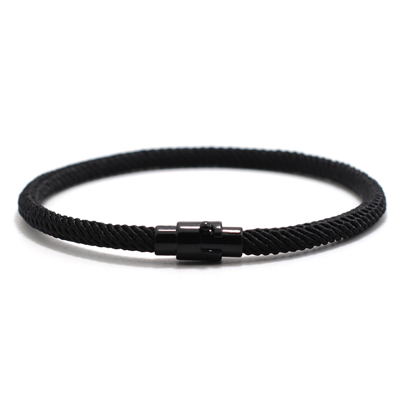 en pulsera para Hombre, cuerda minimalista, Micro pulsera magnética para Hombre, cordón a juego, accesorios para Festival de novio, Pulseras para Hombre