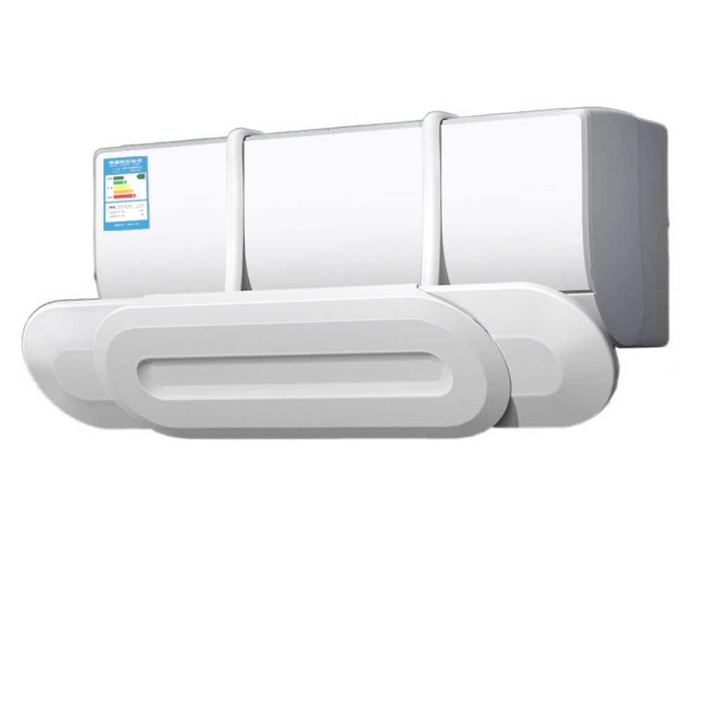 Wall-Mounted Air Conditioning Wind Shield Anti Direct Blowing Retractable Cold Air Guide Cover Adjustable Windproof: Light Grey