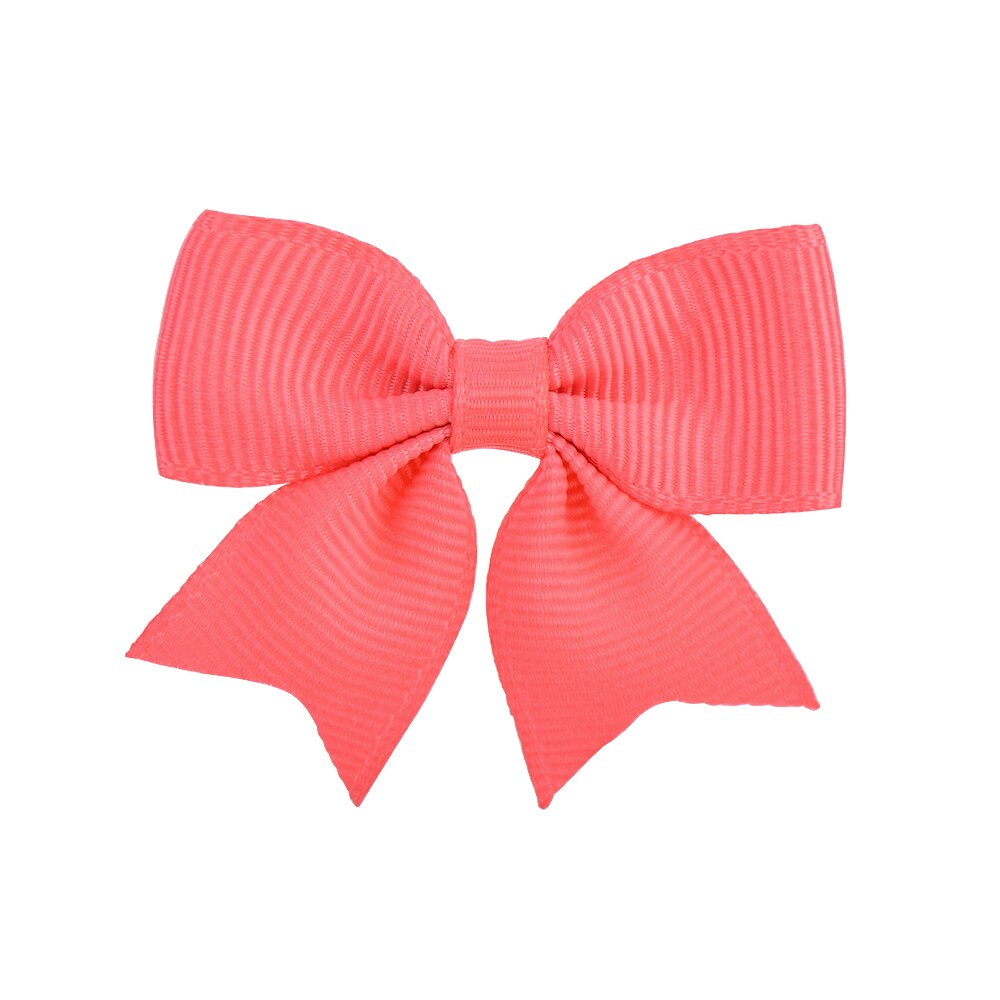 1 Piece Solid Grosgrain Ribbon Bows Hairpin Girl's Hair Bows Boutique Hair Clip Handmade Bowknot Clip For Kids Hair Accessories: 15