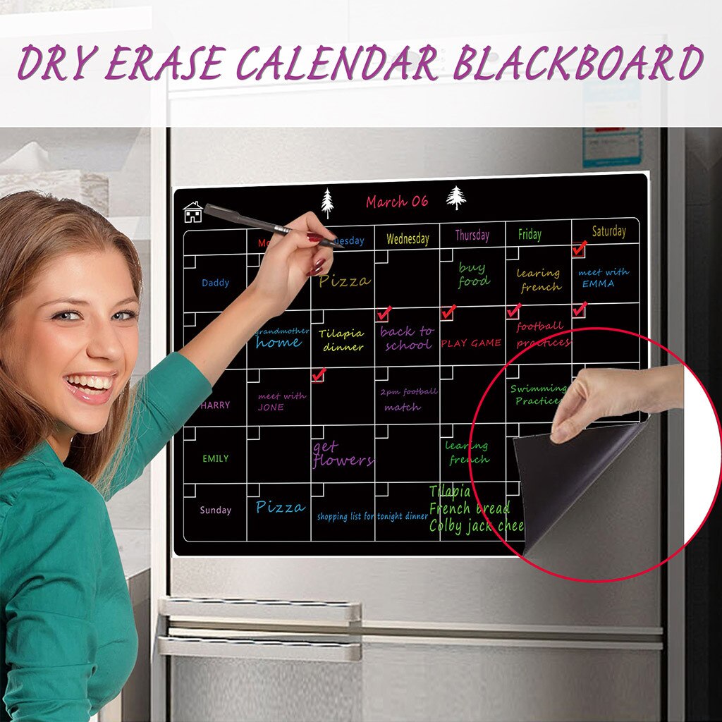 A3 Magnetische Wekelijkse & Maandelijkse Planner Whiteboard Magneet Flexibele Dagelijks Bericht Tekening Koelkast Bulletin White Board