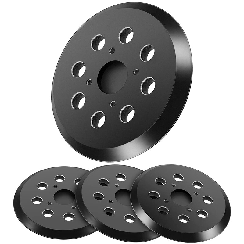 Fashion4 Pieces 5 Inch 8 Hole Hook And Loop Sander Replacement Backing Pads 4 Eye Hook And Loop Sander Pad Sanding Pads