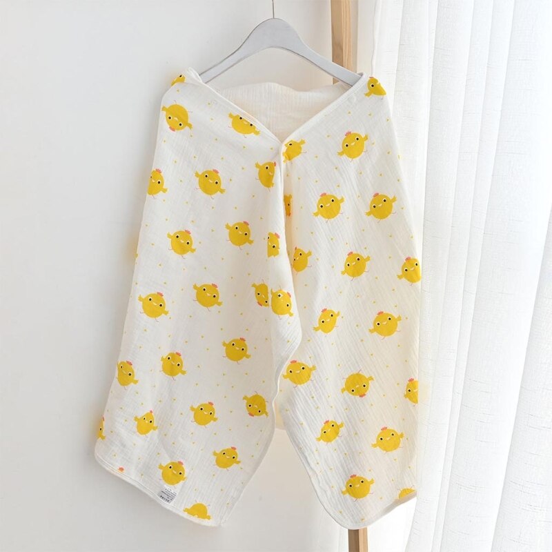 Toalla de baño con capucha para bebé y niño, bata de baño con estampado de dibujos animados, manta envolvente, capa absorbente de algodón suave, Poncho, bata para niño