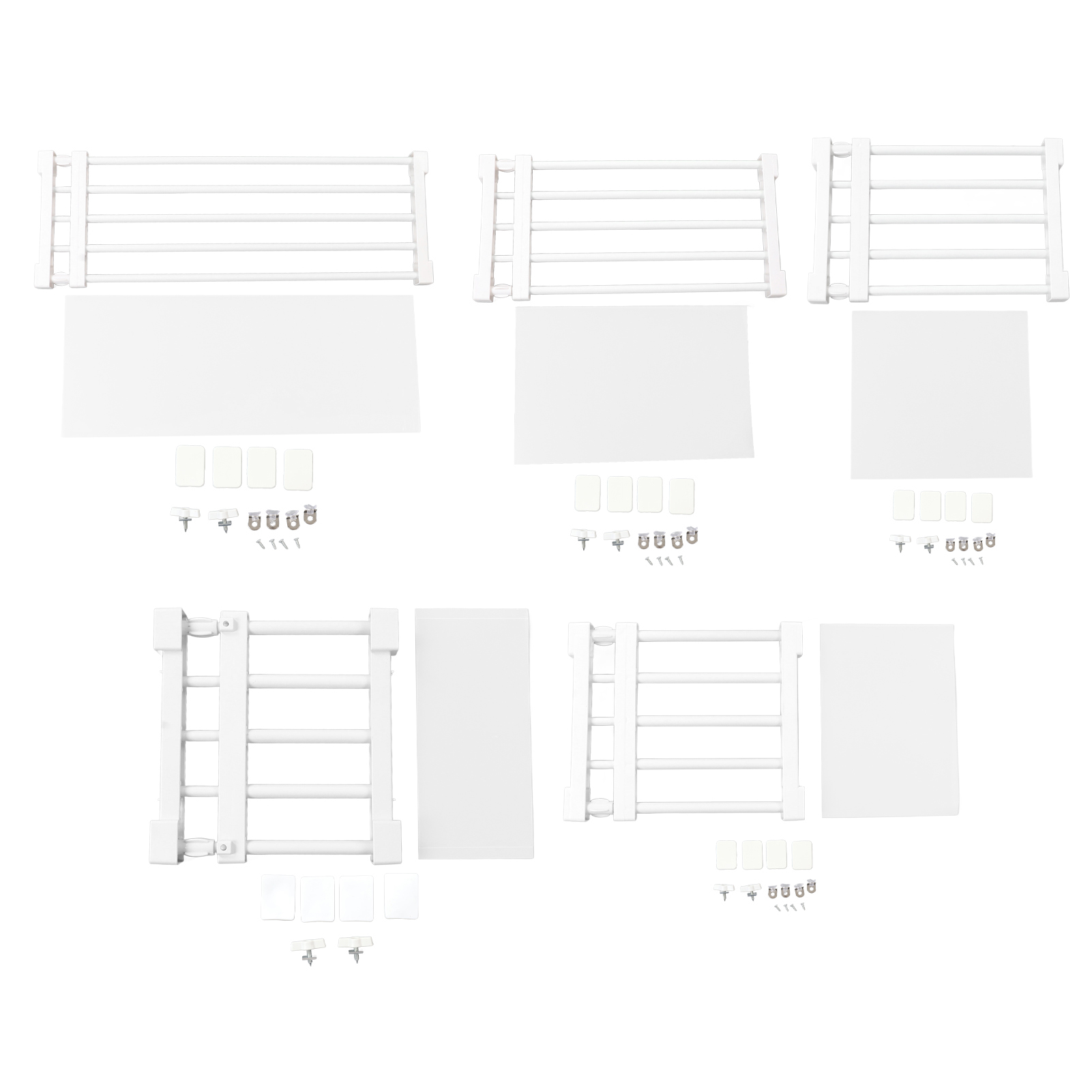 Closet Tension Shelf Expandable Nail Cabinet Divider Storage Rack for Wardrobe Cupboard