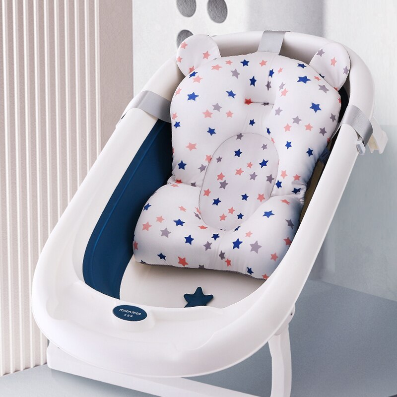 Baby Douche Bad Seat Ondersteuning Pasgeboren Veiligheid Bad Ondersteuning Kussen Opvouwbare Zachte Kussen Comfort Lichaam Kussen