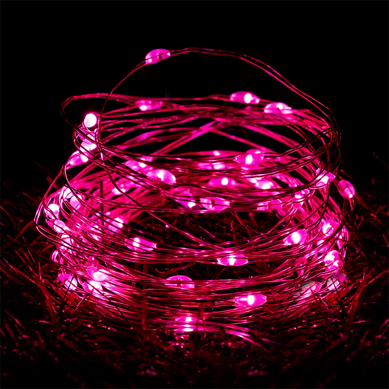 Guirlande lumineuse LED USB en fil de cuivre, guirlande féerique blanche chaude, décoration de maison, noël, mariage, fête de