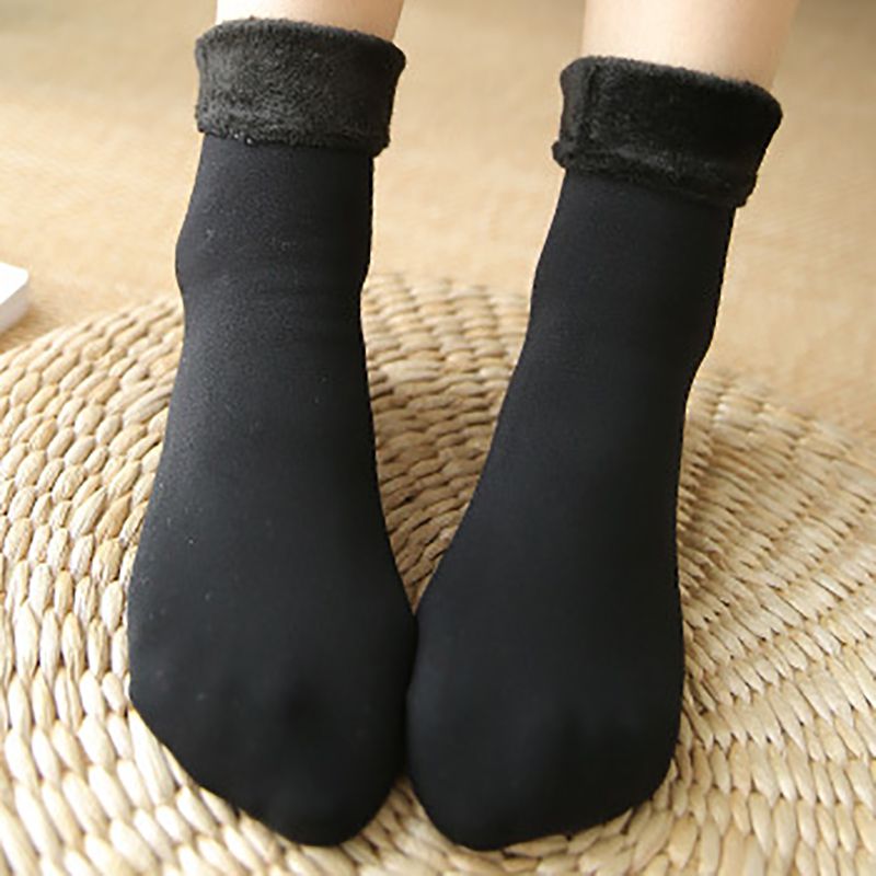 Winter Sneeuw Sokken Dames Plus Fluwelen Dikke Sokken Warm Sneeuw Sokken Casual Tube Floor Sokken