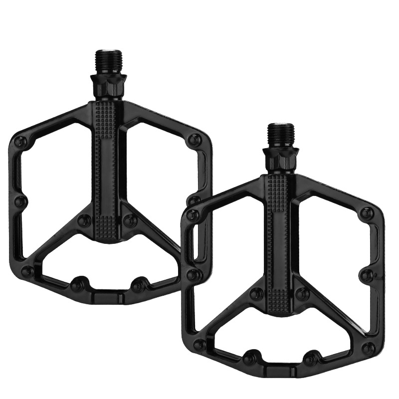 Pedais de bicicleta leves e antiderrapantes com rolamento duplo du, pedal clássico de plataforma de ciclismo para acessórios de mountain bike de estrada: BRANCO