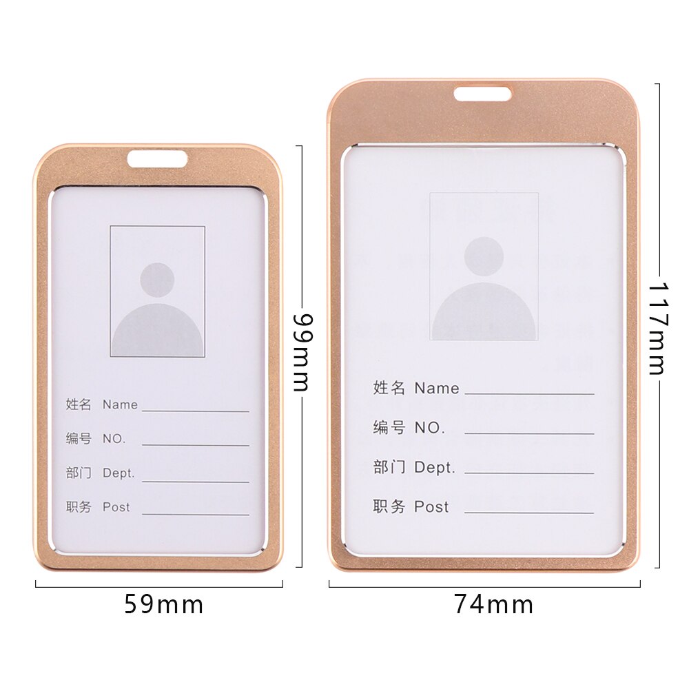 Aluminum Alloy Office Card Storage Supplies Pass Badge Card Sleeve Multi-use Work Card Holder Protector Cover ID Business Case