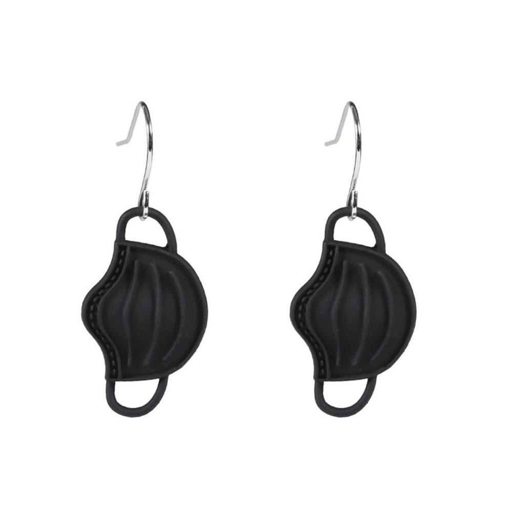 1 Pair Funny Colorful Face Mask Shape Earrings Exaggerated Irregular DIY Earrings For Women: D