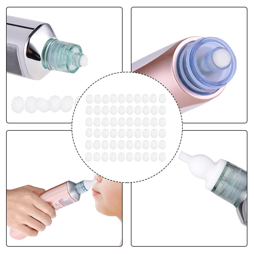 200 Stks/pak Baby Neuszuiger Filter Katoen Nasale Zuigapparaat Accessoires Zuigeling Wegwerp Filter Katoen Babysnuiter