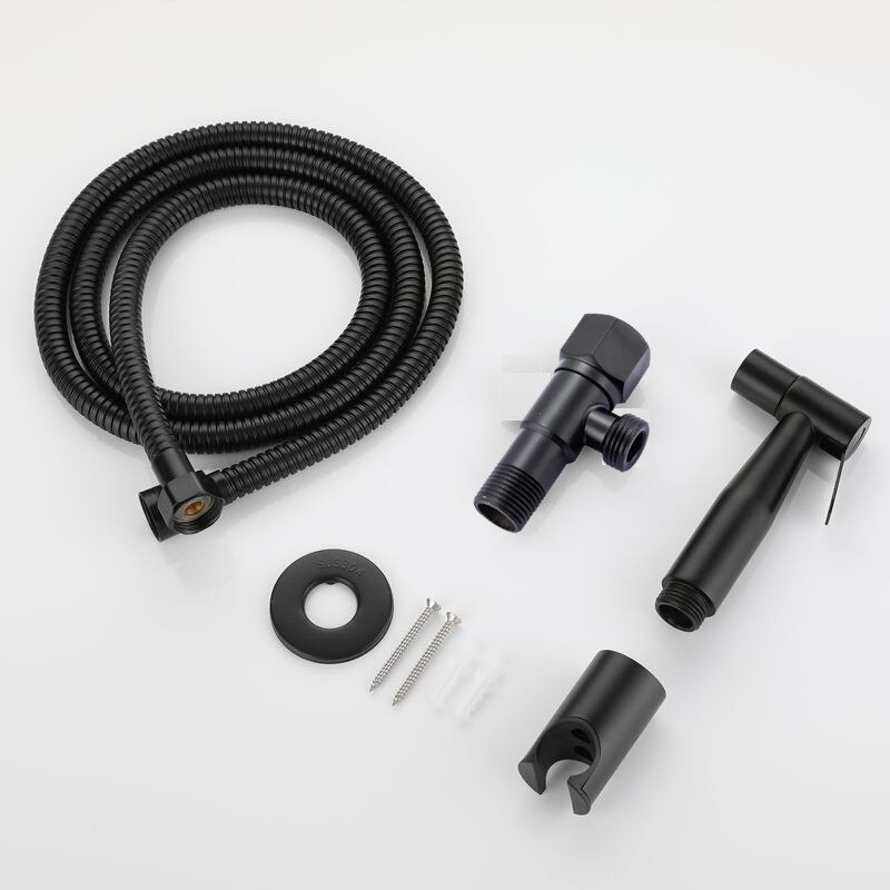 MTTUZK matowy czarny bidety prysznic robić łazienki bidet opryskiwacz robić toalety higieniczny prysznic bidet robić montażu ściennego bateria bidetowa: Bidet zestaw C stlye