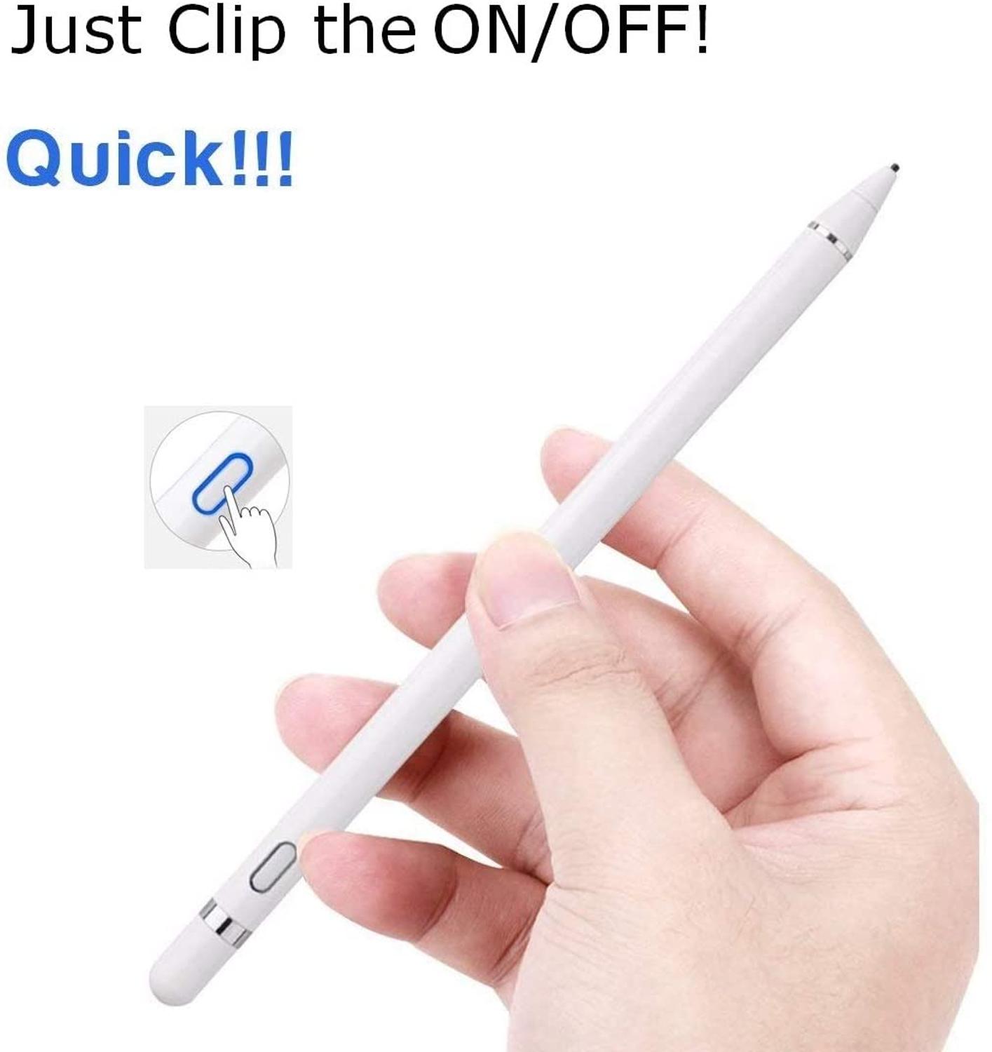 Stylus penner 1.5mm ultra fin spiss kompatible ipad iphone samsung nettbrett god tegning skriving på ipad