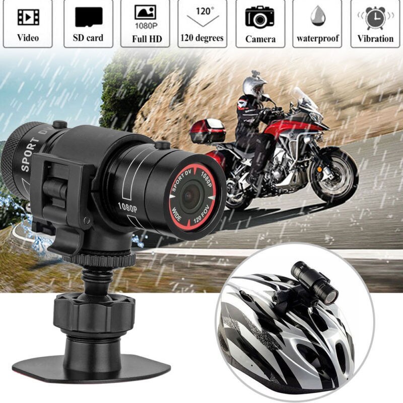 Mini  f9 hd 1080p cykel motorcykel hjelm sport kamera videooptager dv camcorder mini kamera