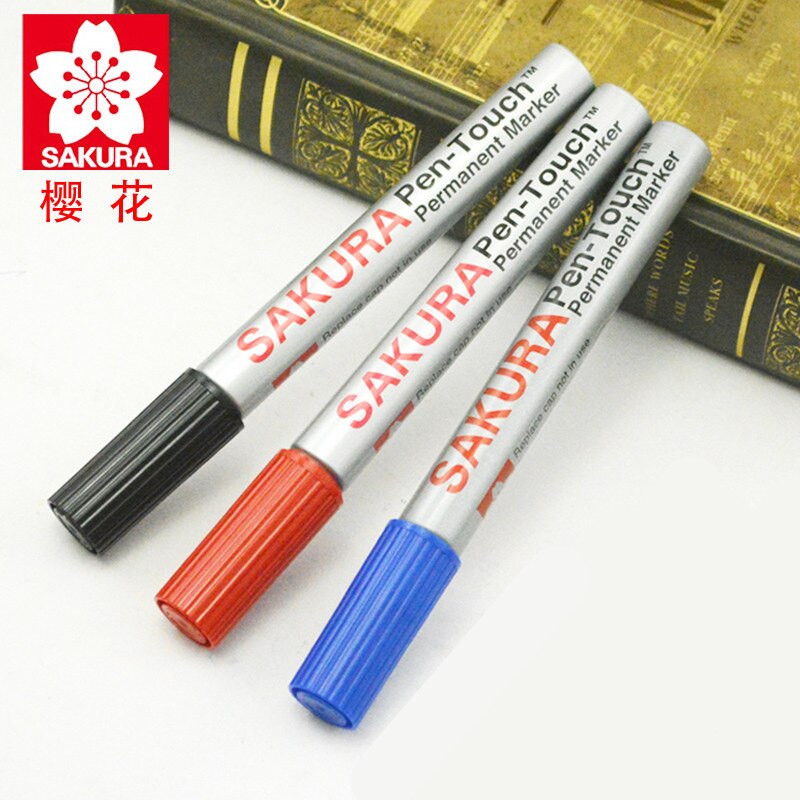 Sakura Enkele Kop Olie Marker Pen Student Kantoor Waterdichte Marker Pen Optische Disc Pen