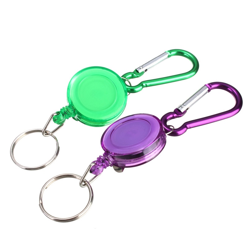Färgglad infällbar nyckelring id-bricka lanyard namnbricka korthållare tillbehör