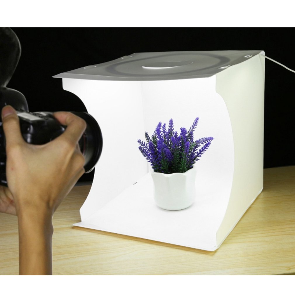 Sammenfoldelig lysboks bordplade fotografering softbox mini fotostudie lys soft box til produktfotografering baggrundssæt