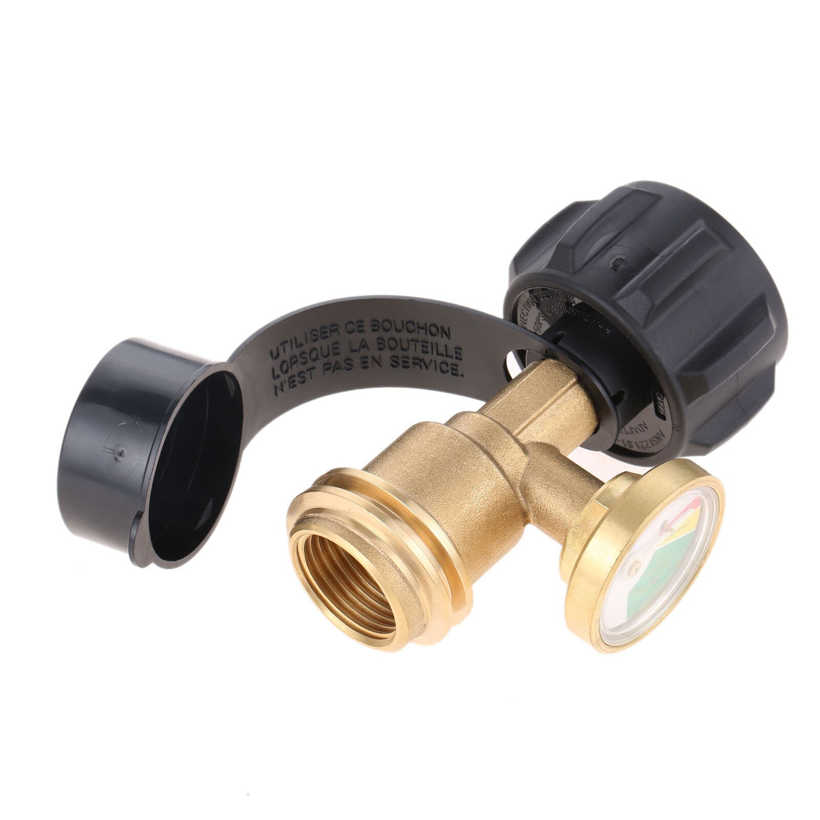 Solid Brass&amp;ABS Propane Tank Gauge Level Indicator Leak Detector Gas Pressure Meter Universal for RV Camper Cylinder BBQ