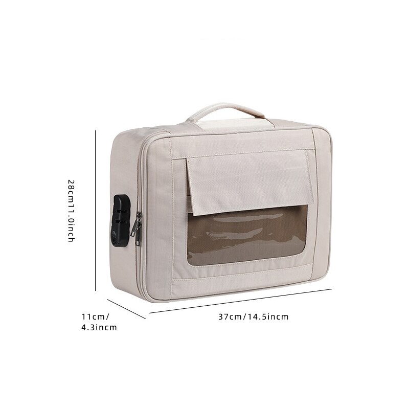 Multifunctional Document Storage Bag Men's Women's Briefcase Id Package Passport Handbags Office Business Pouch Accessories Item